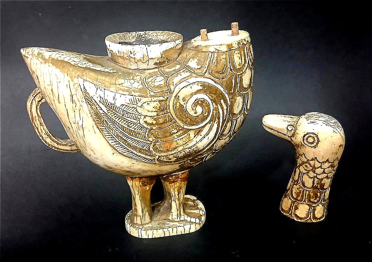 Ivory Duck For Cleaning Brushes, Liao Dynasty, China, 907–1125 
