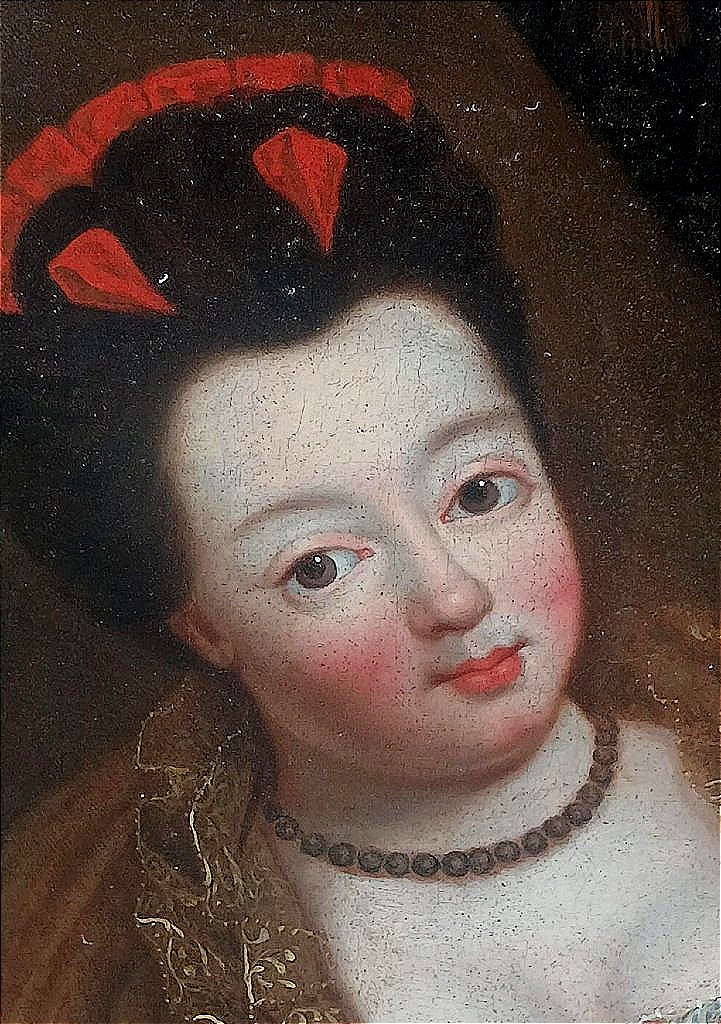 Attribué à Pietro Longhi. La noble vaniteuse. Huile sur toile, 82 x 65 cm.-photo-2