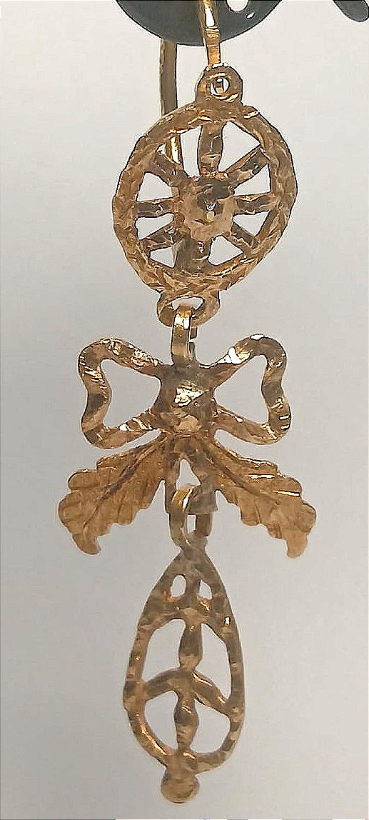 Louis XVI Three-piece Earrings In High-purity Gold. Sicily, Circa 1780. Consul G.c.-photo-3