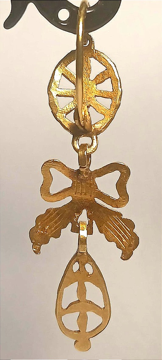 Louis XVI Three-piece Earrings In High-purity Gold. Sicily, Circa 1780. Consul G.c.-photo-4