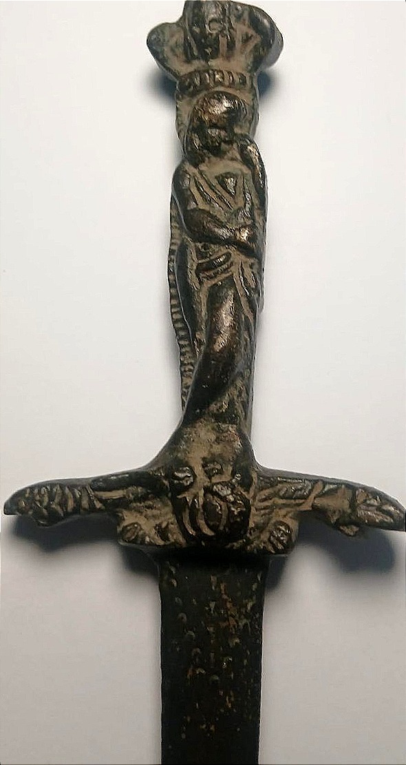 Mercy Dagger. Bronze Object With Depictions Of Life And Death And A Skull.-photo-3