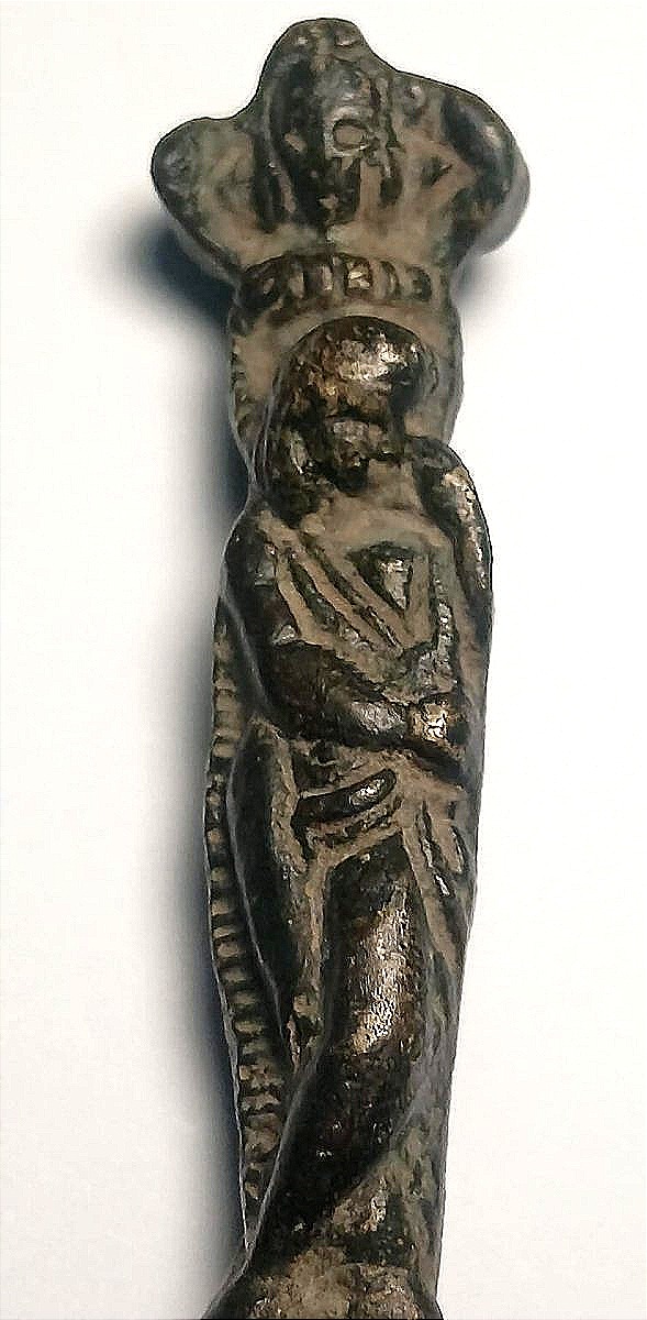Mercy Dagger. Bronze Object With Depictions Of Life And Death And A Skull.-photo-4