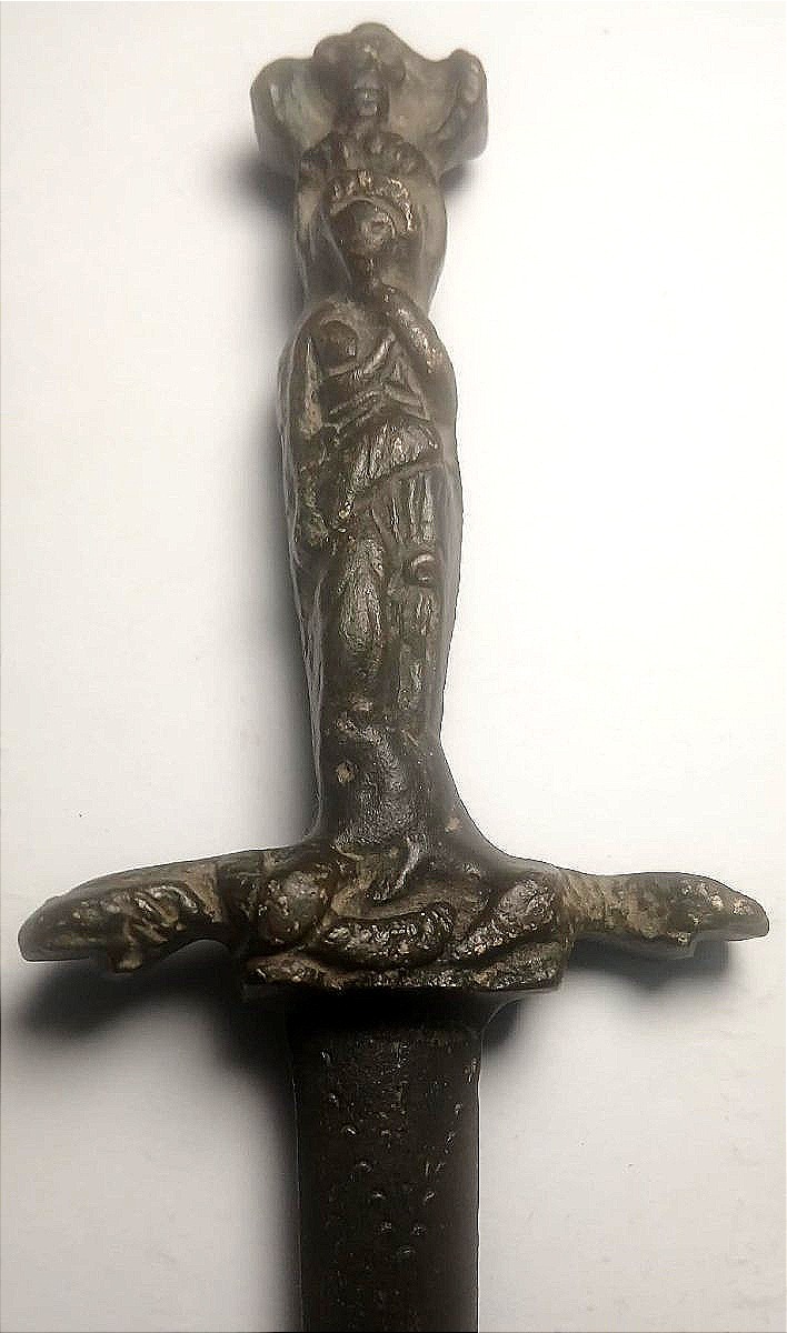 Mercy Dagger. Bronze Object With Depictions Of Life And Death And A Skull.-photo-1