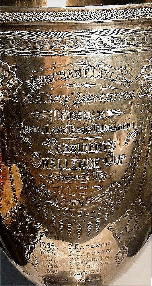 Tennis: Youth Tournament Trophy, London (1895). Barnard & Sons, (488 G. Of Sterling Silver.)-photo-2
