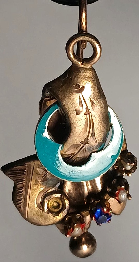 Bourbon Gold And Turquoise Enamel Earrings. Kingdom Of The Two Sicilies, Circa 1850.-photo-3