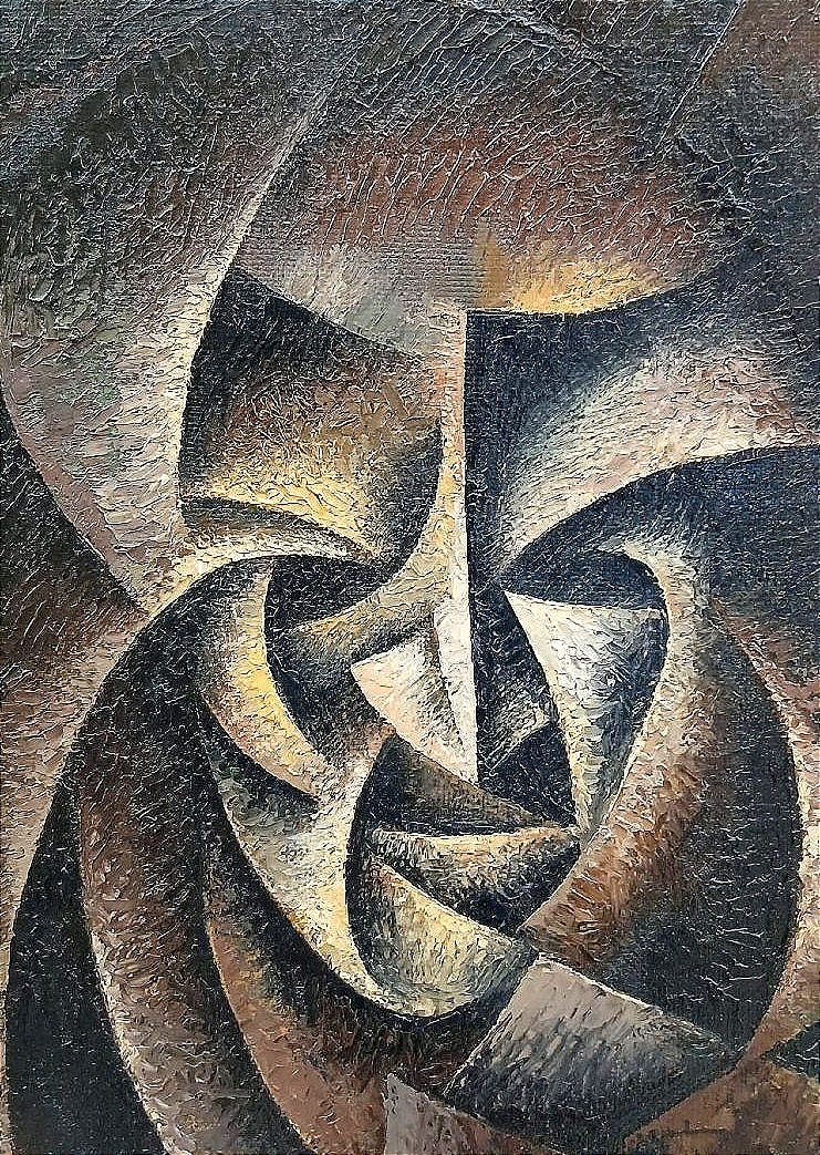Russian Futurist Cube From The 1930s, Influenced By Kazimir Malevich. Oil On Panel. Interesting-photo-3