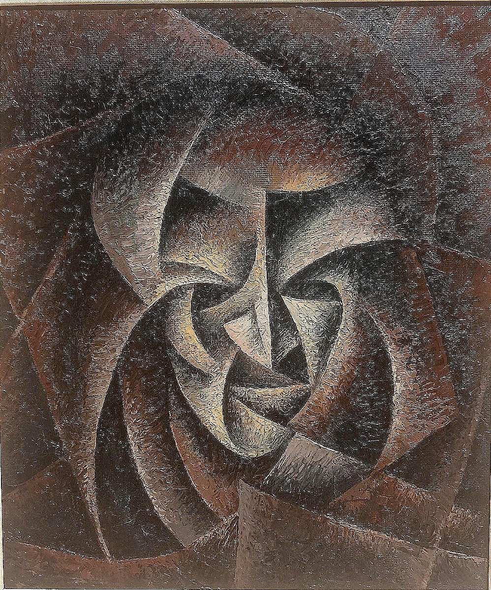 Russian Futurist Cube From The 1930s, Influenced By Kazimir Malevich. Oil On Panel. Interesting