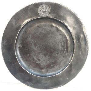 Exceptional Silver Plate, Probably For Ceremonies  "sigillum Militum Xpisti"