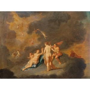 Gods Of Olympus In The Clouds.  cornelius Van Poelenburg (utrecht 1594-1667) 