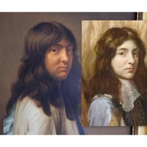   Charles Le Brun. Youthful Portrait Of The Painter In Oil On Canvas.  French School (1619-1690