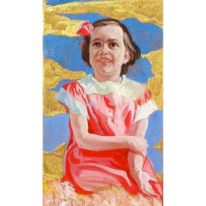 James Ensor Impressionist 'little Girl With A Pink Bow' Painted Box (1880-90).