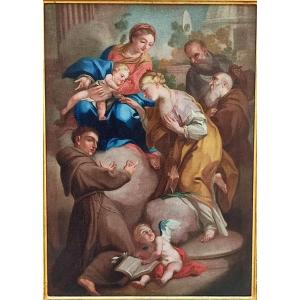 Antonio Balestra - The Sketch Of The "mystical Marriage Of Saint Catherine And The Saints" In V