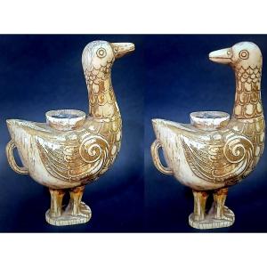 A Carved Ivory Brush-cleaning Duck Dating From The Song Dynasty. (907-1125)