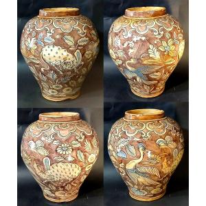An 18th-century Persian Majolica Bowl With Animal Motifs Of Refined Chinese Influence.