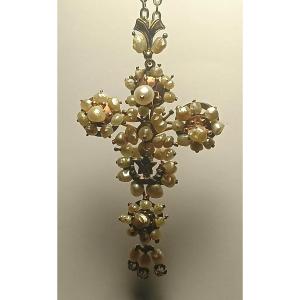 Baroque Door Knocker In The Shape Of A Cross, From The Kingdom Of The Two Sicilies.