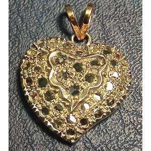 Gold Pendant With 0.40 Kt Diamonds. Double-height Structure, Weight 5 G.