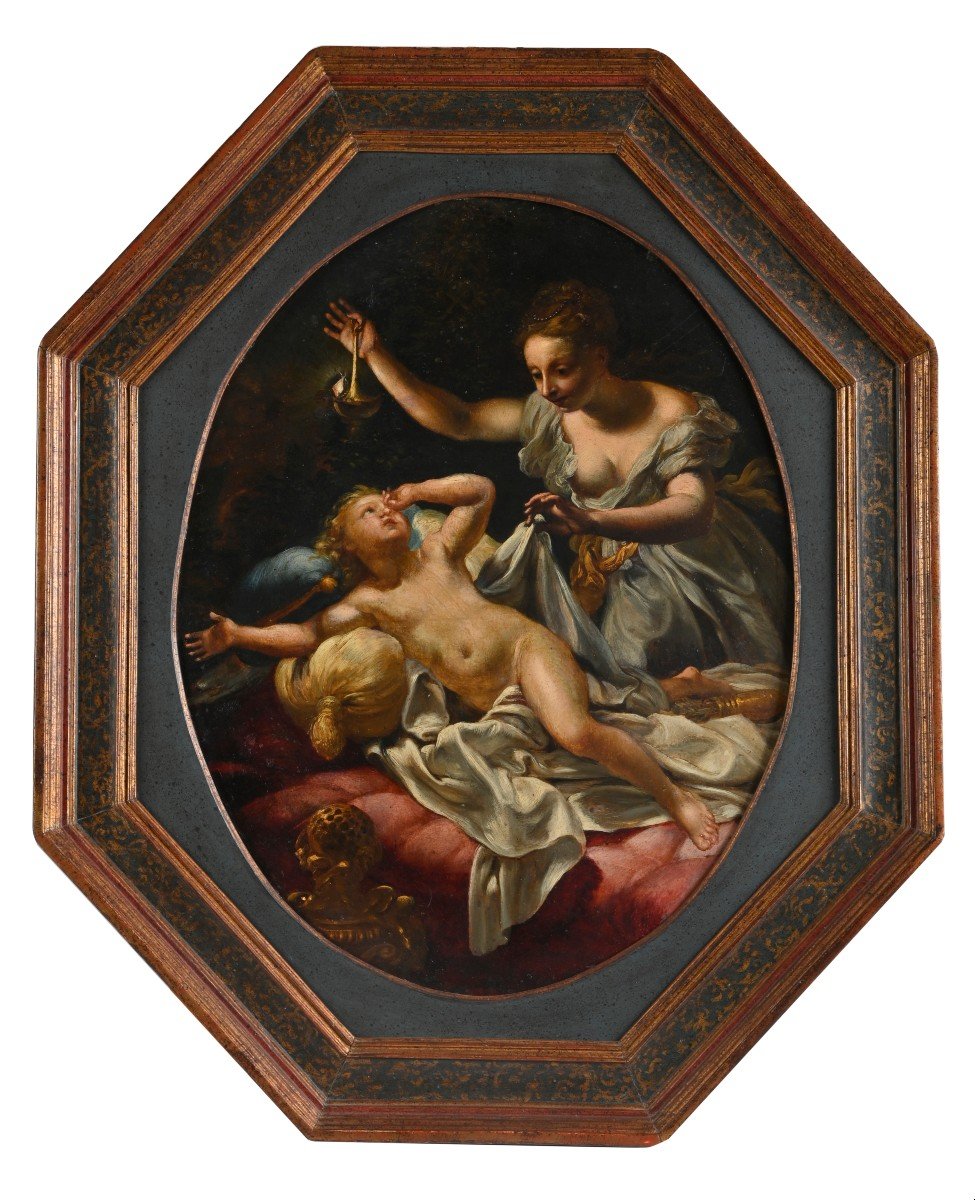 Psyché Révèle  Amour - Maître Italien Du Siècle  XVII Bologne- Rome)