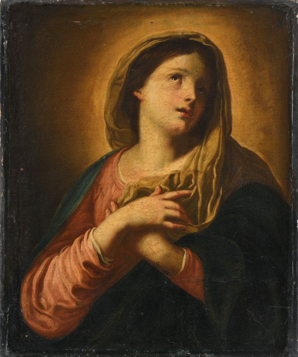 Andrea Vaccaro (napoli, 1604-1670) "Vierge en Prière"