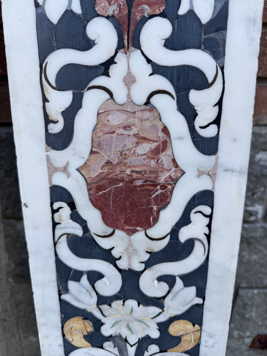 Carlo d'Aprile (genoa, 1621-palermo, 1668)  Rare Set Of Five Inlaid Marble Elements -photo-3