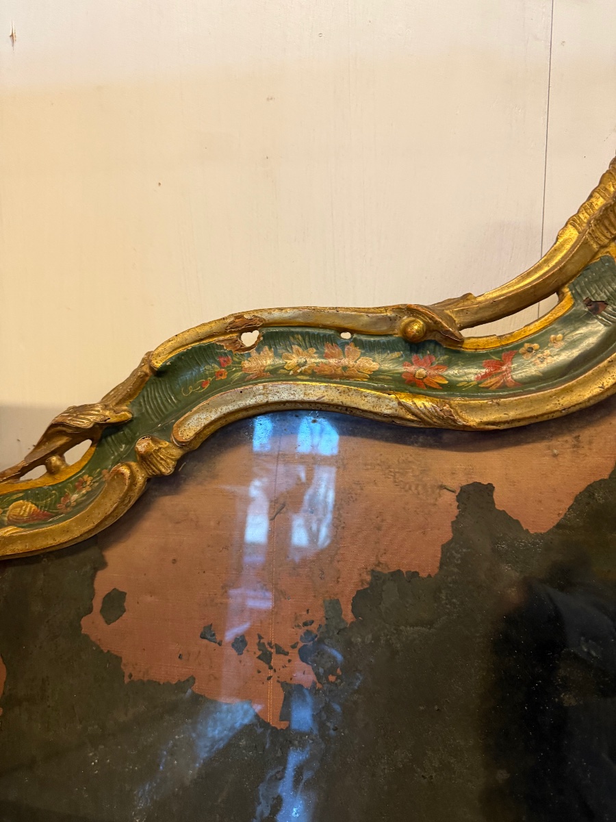 Elegant Fireplace Mirror, Venice, 18th Century-photo-6