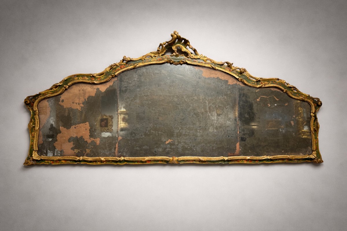 Elegant Fireplace Mirror, Venice, 18th Century