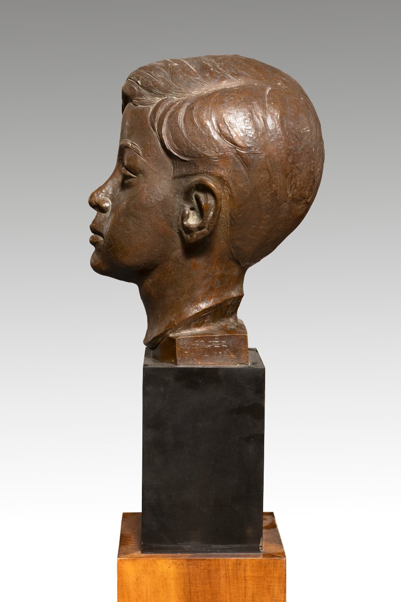 Renato Brozzi (traversetolo, 1885–1963) "portrait Of A Boy" -photo-3