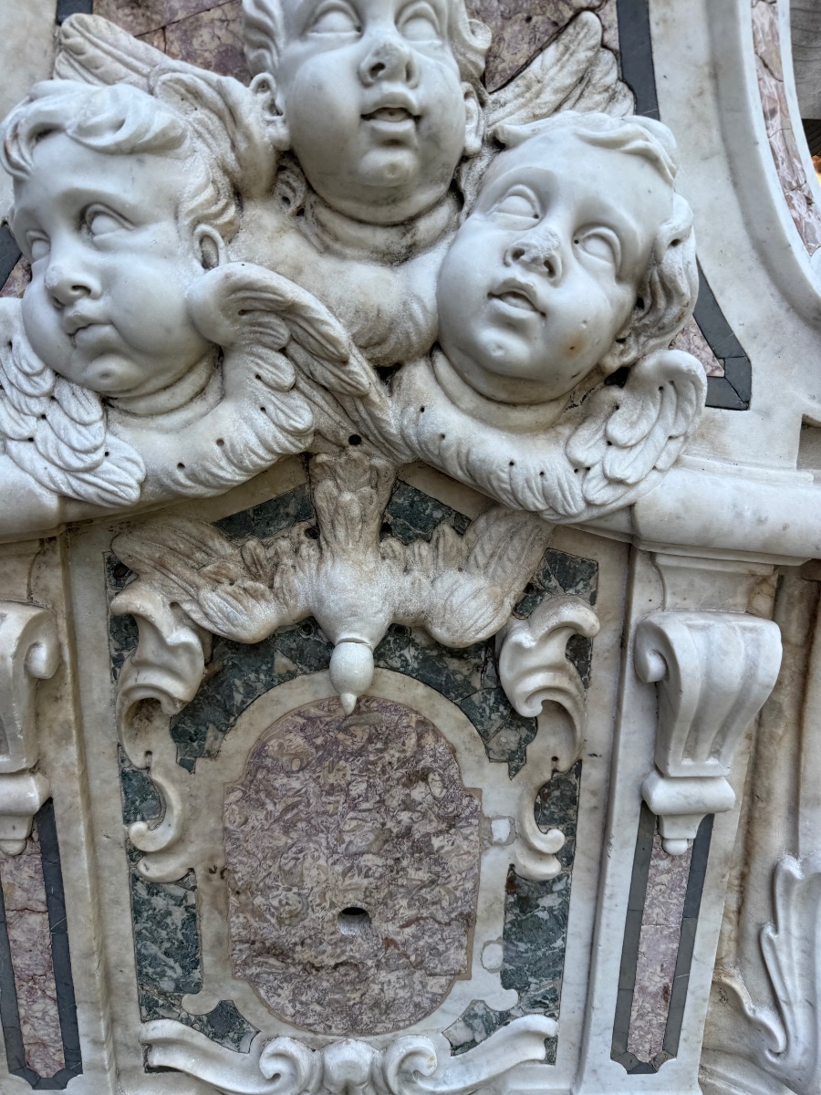 Sculpteur Italien, XVIIe-xviiie Siècle  Bel  élément Décoratif En Marbre -photo-3