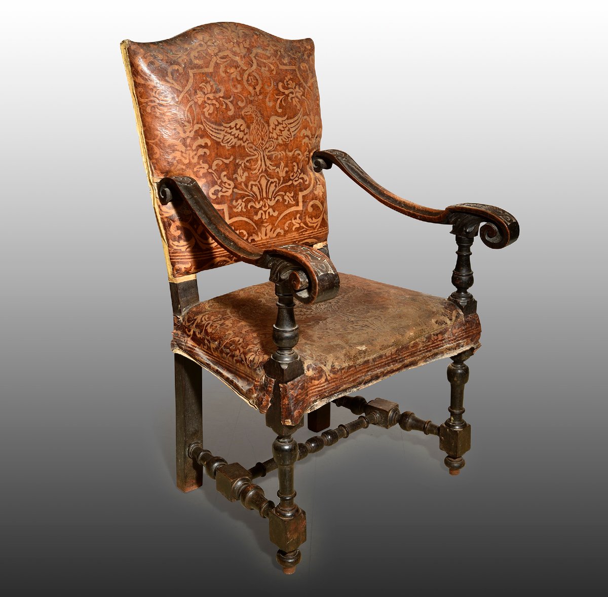 Estense Armchair, Emilia, Modena, 17th Century-photo-3