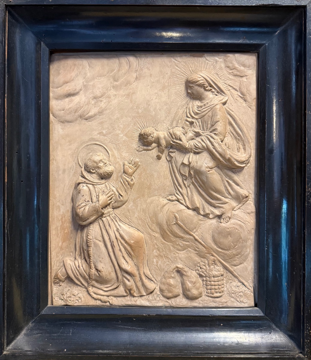 Giuseppe Tozzi -  Devotional Terracotta Plaque, Imola, 19th Century-photo-2