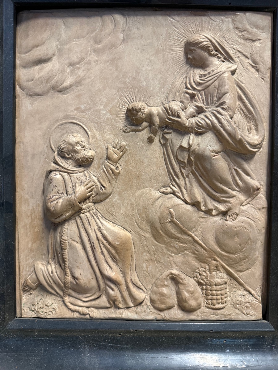 Giuseppe Tozzi -  Devotional Terracotta Plaque, Imola, 19th Century-photo-3