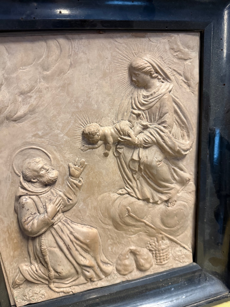 Giuseppe Tozzi -  Devotional Terracotta Plaque, Imola, 19th Century-photo-4