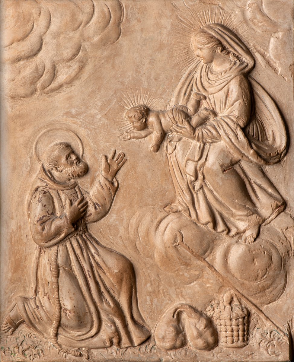 Giuseppe Tozzi -  Devotional Terracotta Plaque, Imola, 19th Century