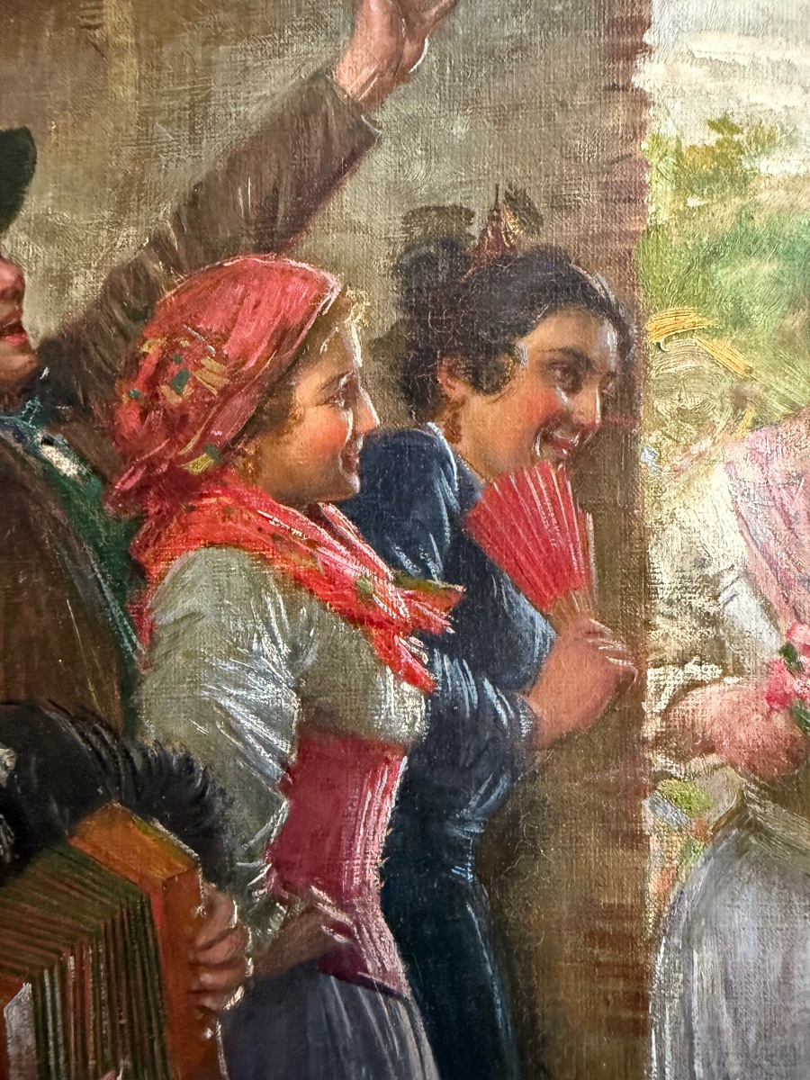 Gaetano Bellei (Modène, 1857 - 1922)  « Le Mariage »-photo-1