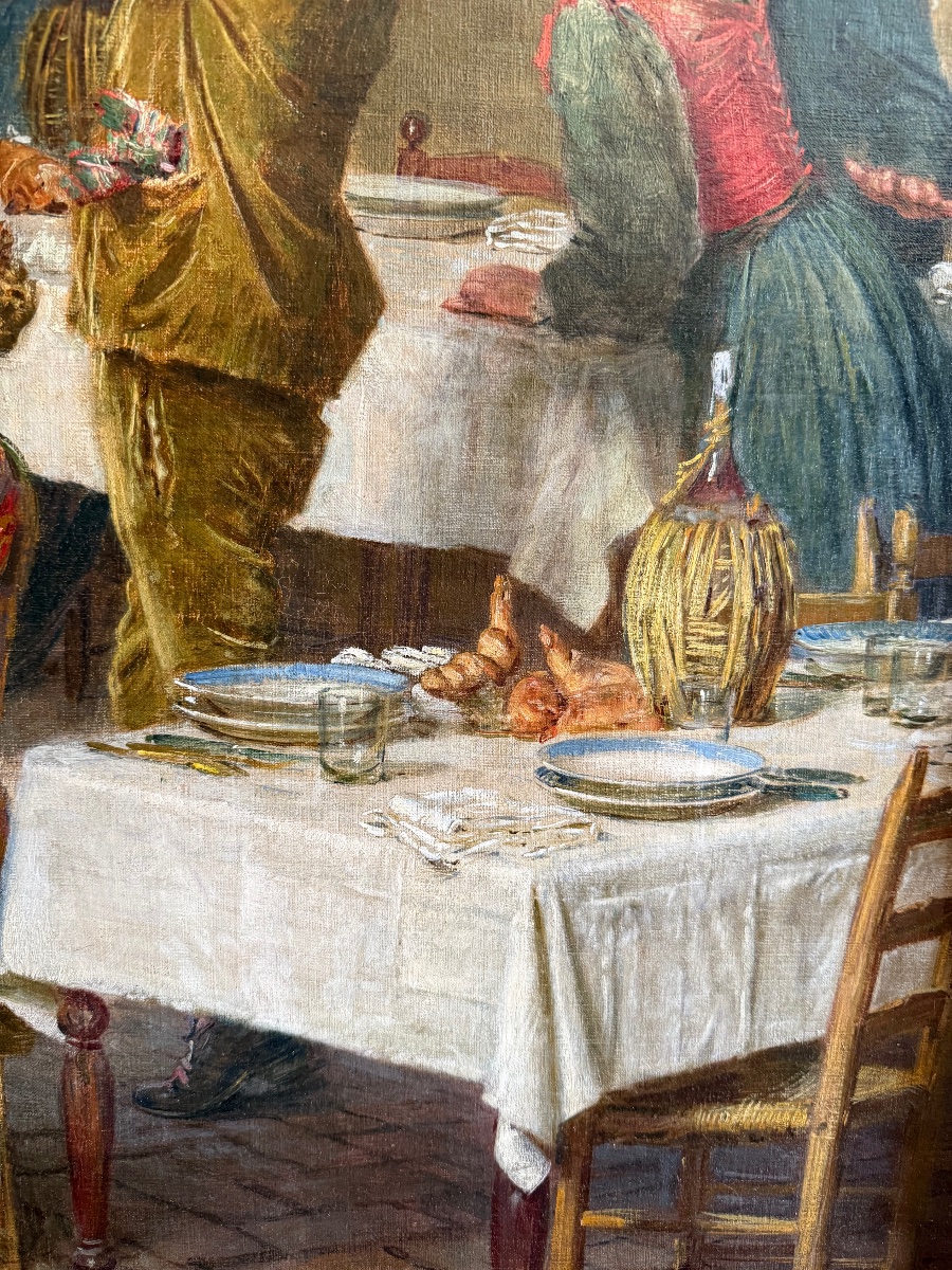 Gaetano Bellei (Modène, 1857 - 1922)  « Le Mariage »-photo-3
