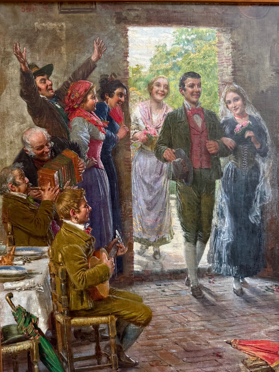 Gaetano Bellei (Modène, 1857 - 1922)  « Le Mariage »-photo-6