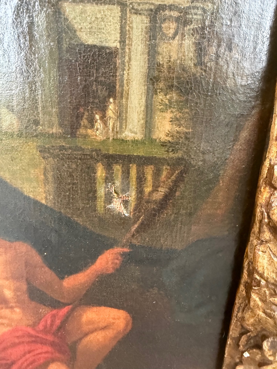 Maître des XVIIe-XVIIIe siècles « Hercule et Omphale »-photo-2