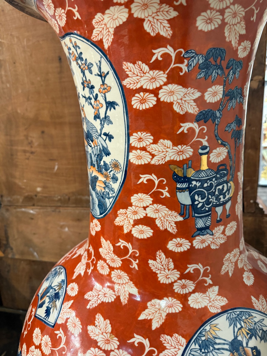 Pair Of Large Japanese Porcelain Vases-photo-4