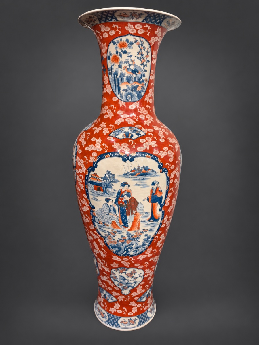 Pair Of Large Japanese Porcelain Vases-photo-2