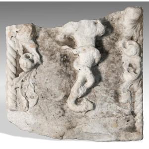 Renaissance High Relief Depicting: "the Staff Of Asclepius"