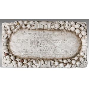 17th-century Marble Slab Bearing An Inscription