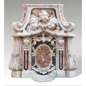 Sculpteur italien, XVIIe–XVIIIe siècle , élément décoratif en marbre