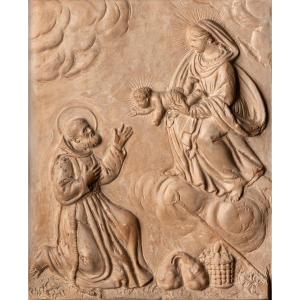Giuseppe Tozzi -  Devotional Terracotta Plaque, Imola, 19th Century