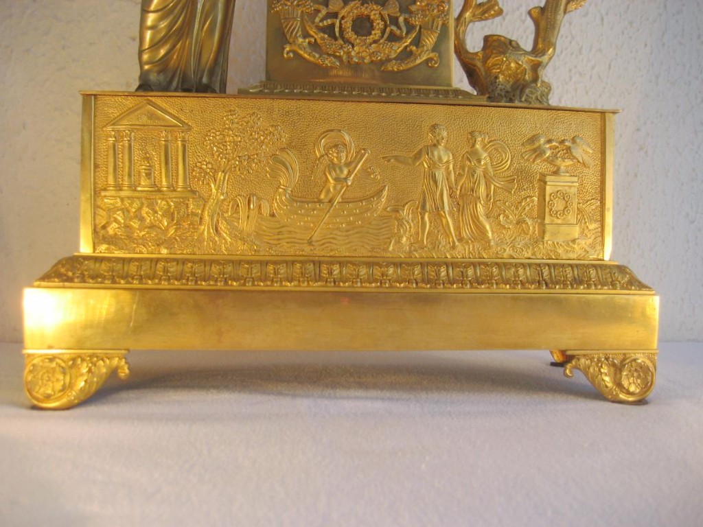Pendulum Bronze Dore Empire Period, Temple Of Hymen-photo-2