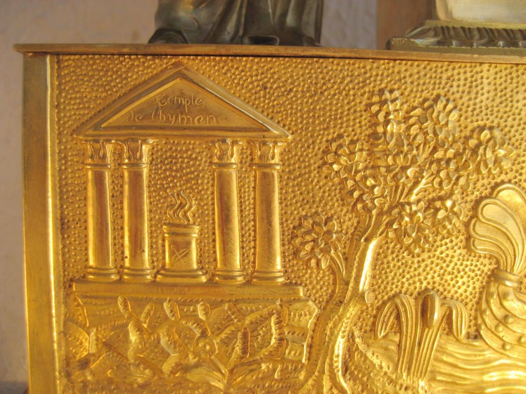 Pendulum Bronze Dore Empire Period, Temple Of Hymen-photo-3