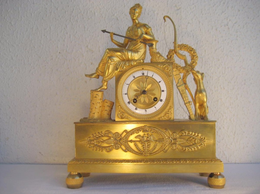 Diane Chasseresse Bronze Dore Epoque Restauration