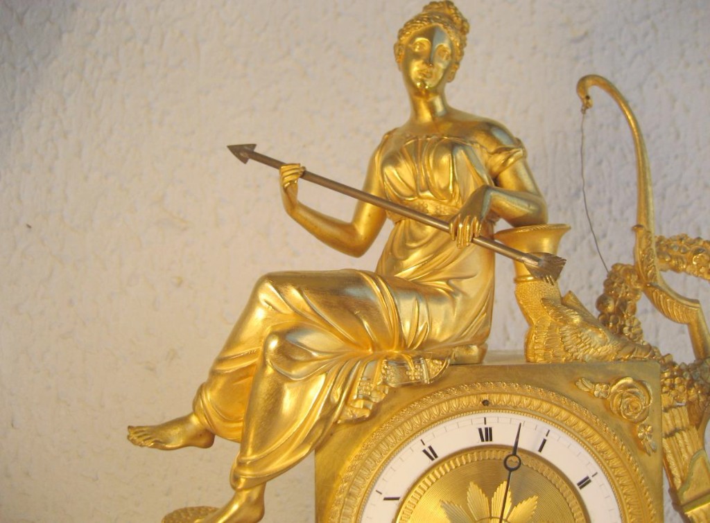 Diane Chasseresse Bronze Dore Epoque Restauration-photo-2
