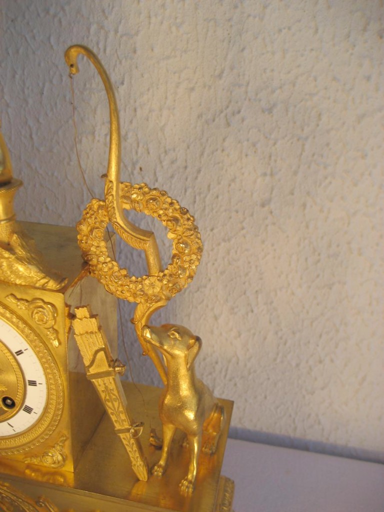 Diane Chasseresse Bronze Dore Epoque Restauration-photo-4