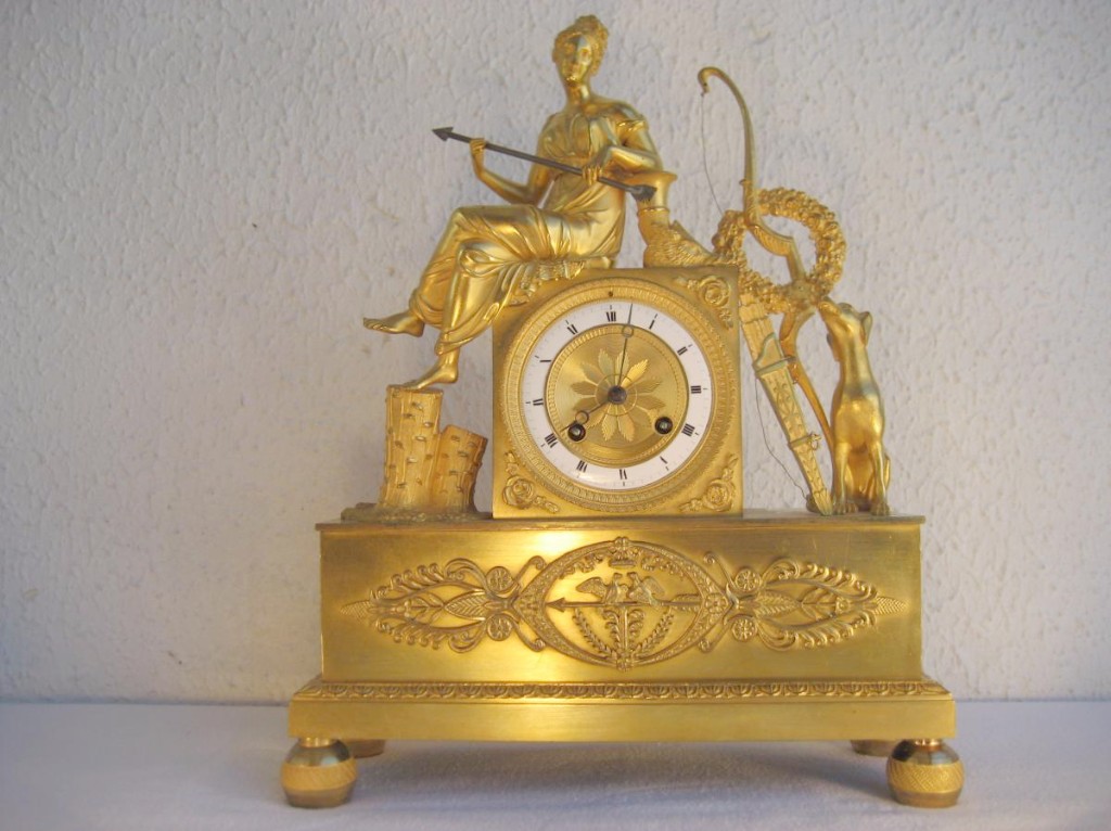Diane Chasseresse Bronze Dore Epoque Restauration-photo-4