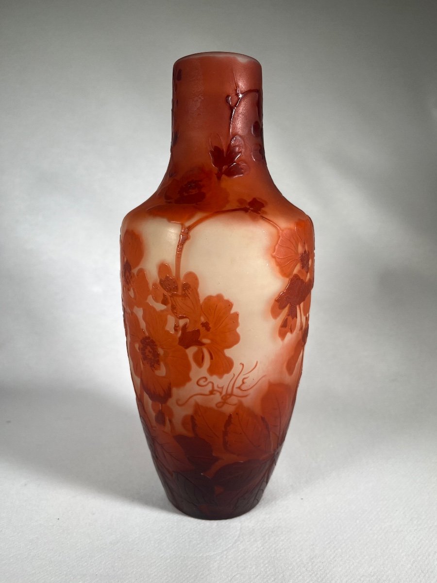 émile Gallé Vase With Japanese Apple Trees With “japanese” Signature, Art Nouveau -photo-1
