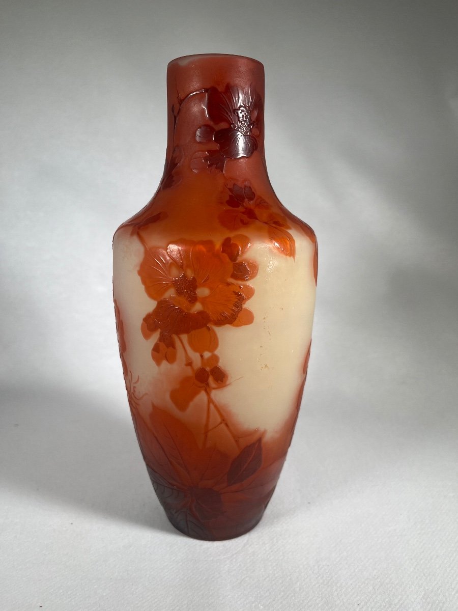 émile Gallé Vase With Japanese Apple Trees With “japanese” Signature, Art Nouveau -photo-2